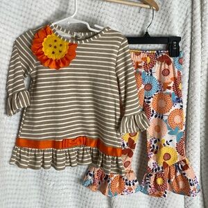 Rare Too girls ruffles pants outfit